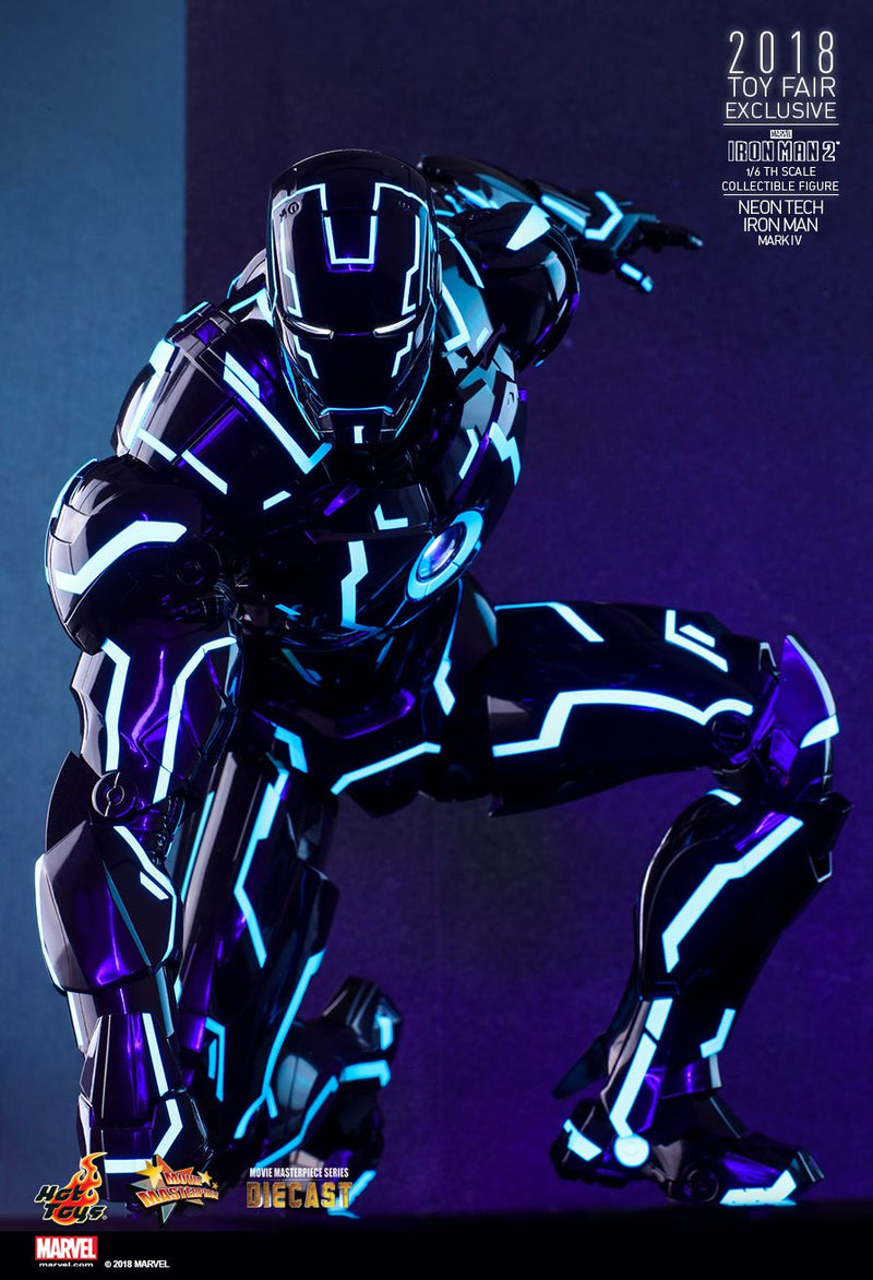 Load image into Gallery viewer, Diecast Neon Tech Iron Man &amp; War Machine 3-Pack - MINT IN BOX
