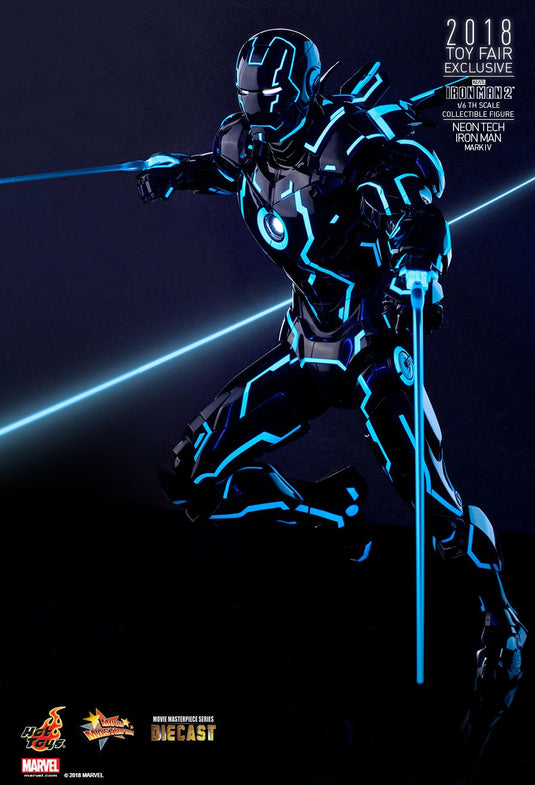 Diecast Neon Tech Iron Man & War Machine 3-Pack - MINT IN BOX