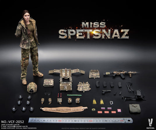 Russian Soldier Miss Spetsnaz - AK-105 Assault Rifle Set