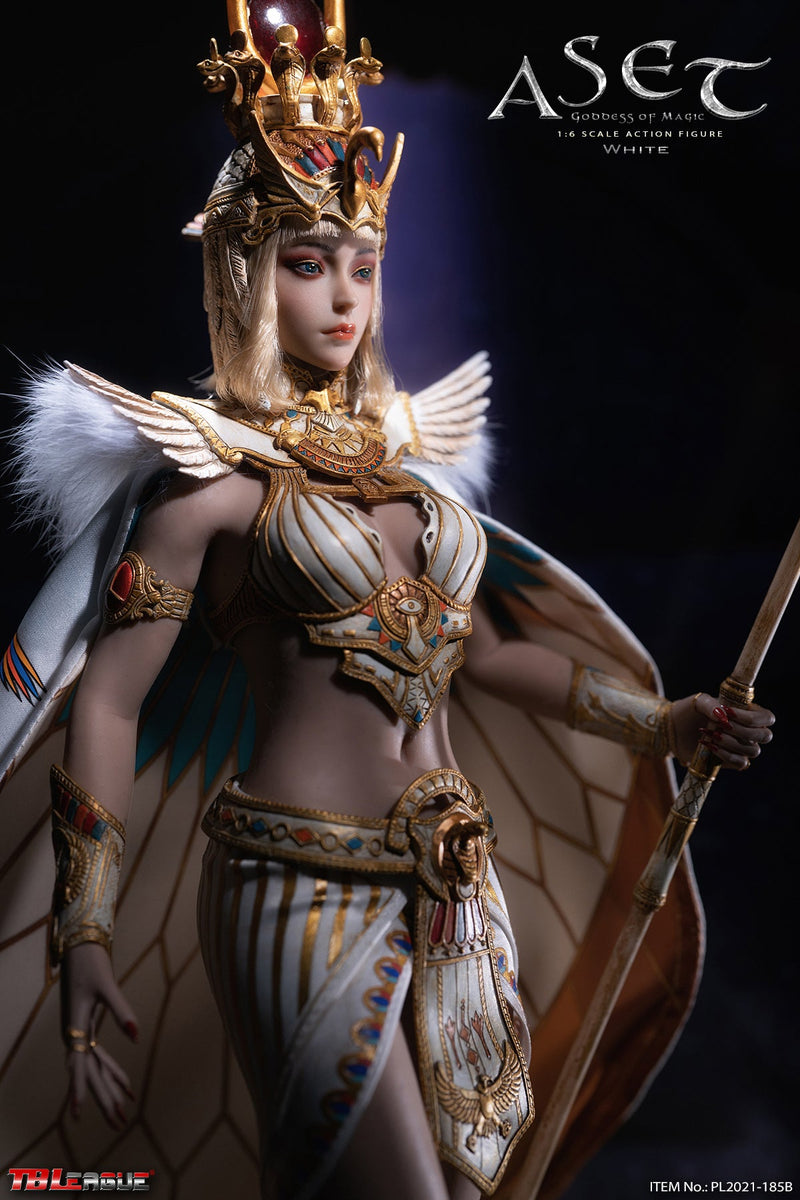 Load image into Gallery viewer, Aset Goddess Of Magic - Long White Female Cape
