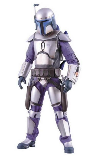 Load image into Gallery viewer, Star Wars - Jango Fett - Mandalorian Helmet w/Blue Coloring
