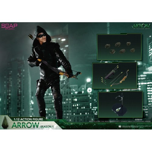 Load image into Gallery viewer, 1/12 - Arrow - Green Drop Leg Arrow Holster w/Arrow (x3)
