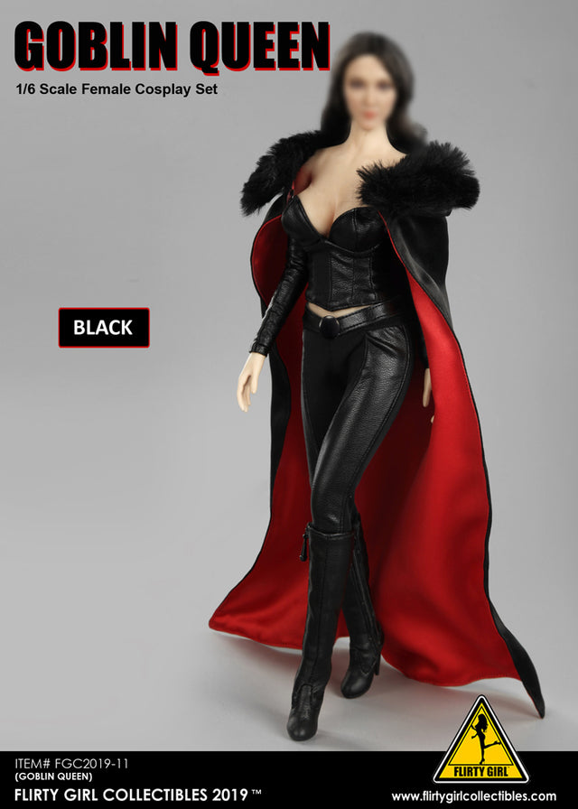 Load image into Gallery viewer, Black &amp; Red Cape
