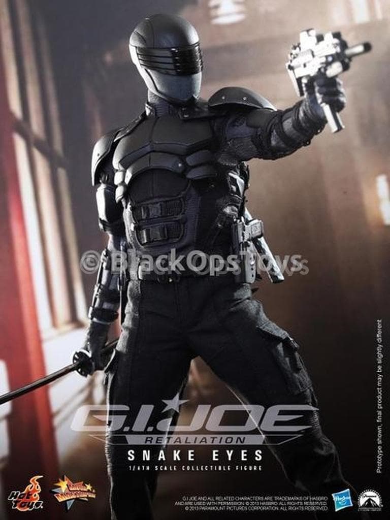 Load image into Gallery viewer, GI JOE - Snake Eyes - Black Gloved Hand Set (x5) w/Wrist Pegs
