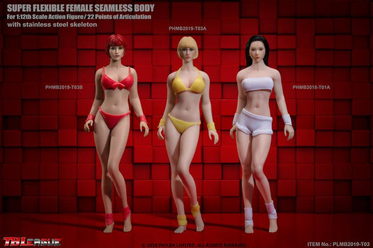 1/12 Scale - Pale Super Flexible Female Seamless Body - MINT IN BOX