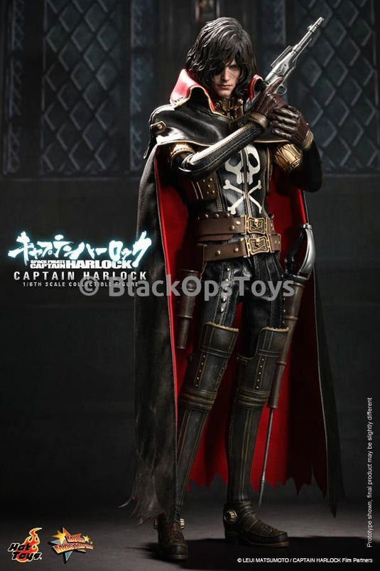 Captain Harlock - Black & Red Full Length Cloak