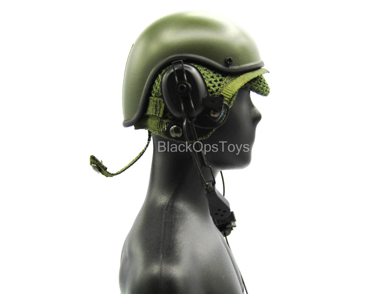 Load image into Gallery viewer, US Army Armor Tanker Crewman - Green Helmet Set
