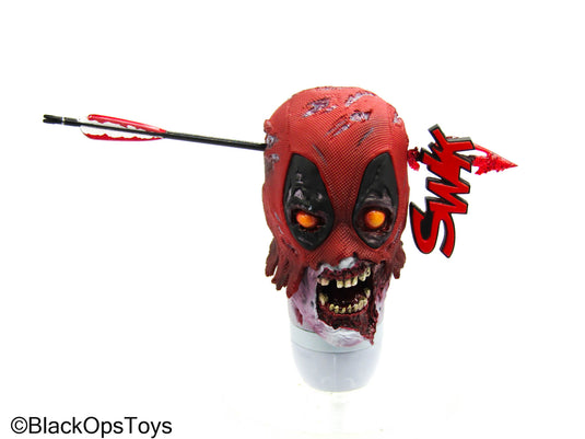 Zombie Deadpool - Male Zombie Head Sculpt w/Faceplate & Arrow