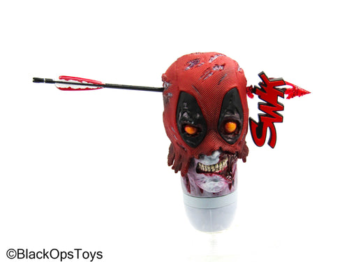 Zombie Deadpool - Male Zombie Head Sculpt w/Faceplate & Arrow