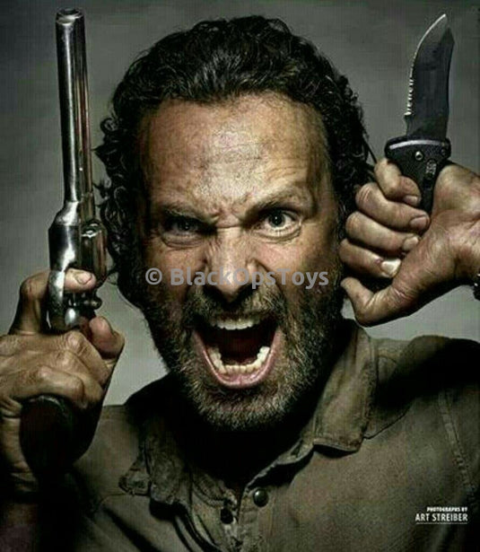 TWD The Walking Dead Sheriff Rick Grimes Screaming & Shouting Headsculpt