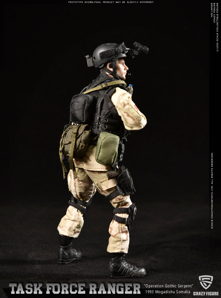 Load image into Gallery viewer, 1/12 - Delta Force - Rifleman - Black Helmet w/NVG Set
