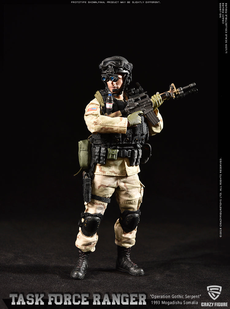 Load image into Gallery viewer, 1/12 - Delta Force - Rifleman - Black Helmet w/NVG Set
