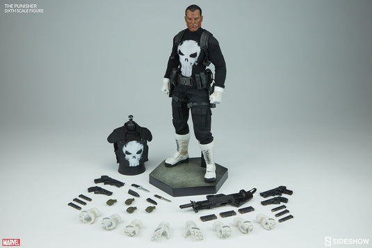 The Punisher - White Combat Boots (Peg Type)