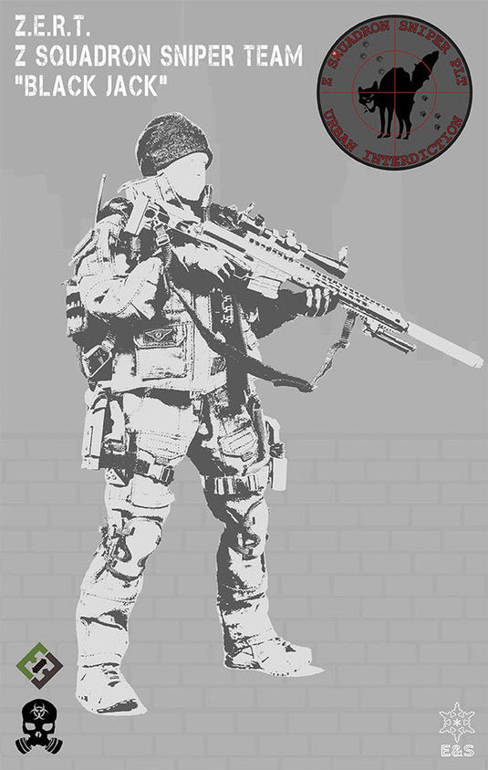 ZERT - Sniper Team - Black & Red Boots (Peg Type)