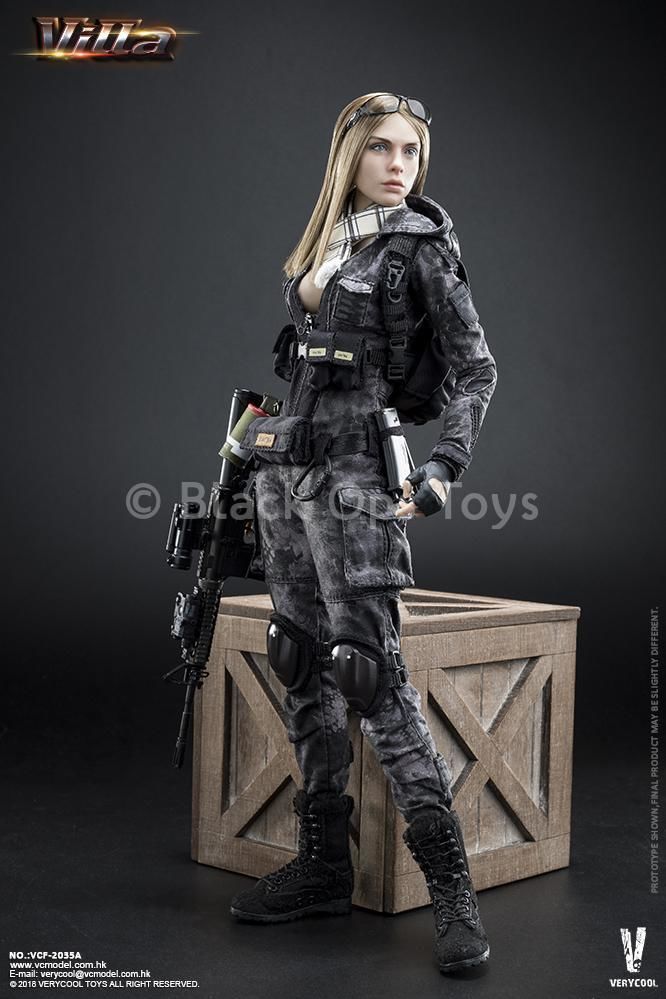 Load image into Gallery viewer, Female Shooter - Police Black Python - Striped Scarf
